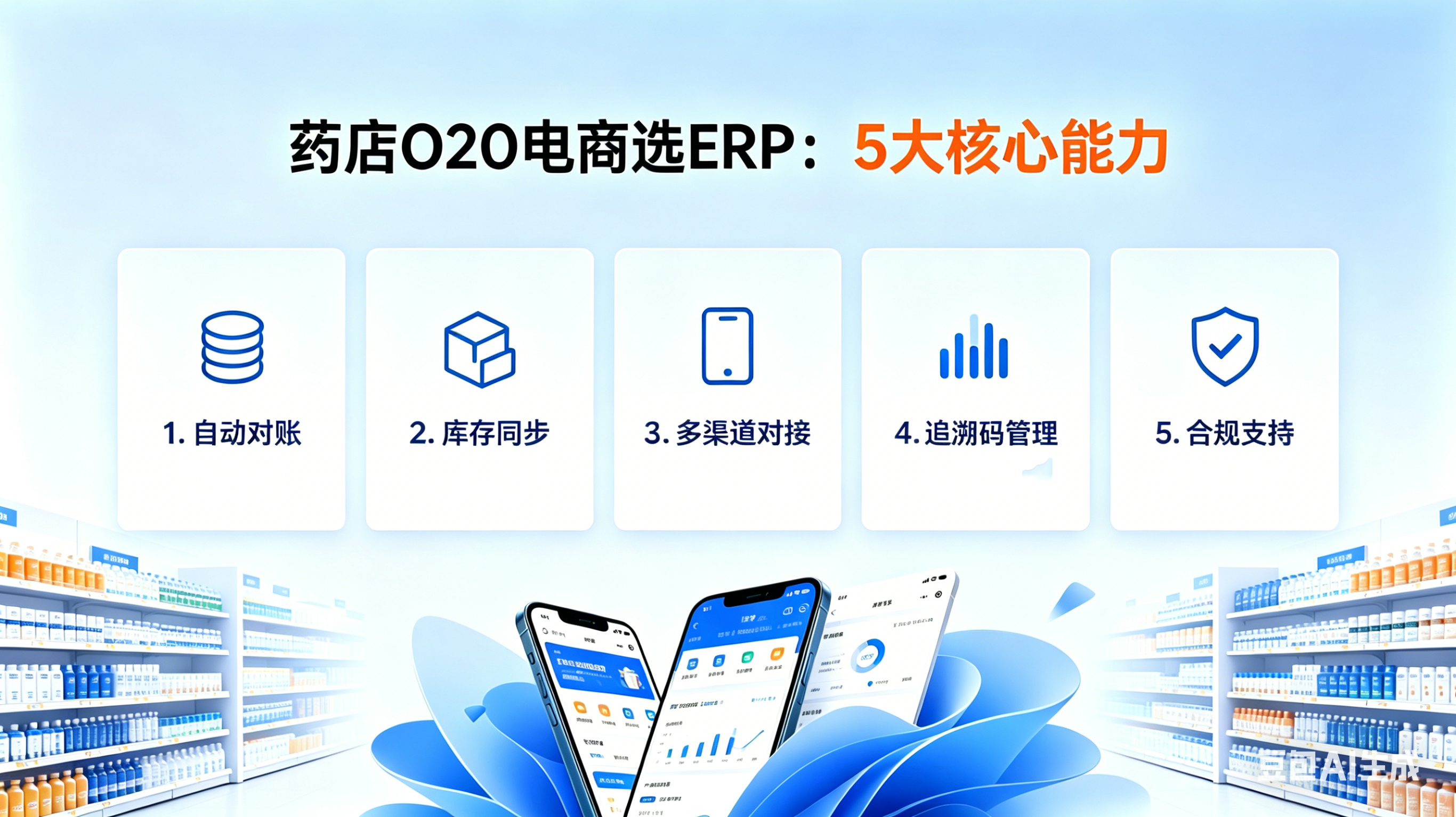 藥店做O2O電商，選電商ERP，這5個關鍵能力才是核心